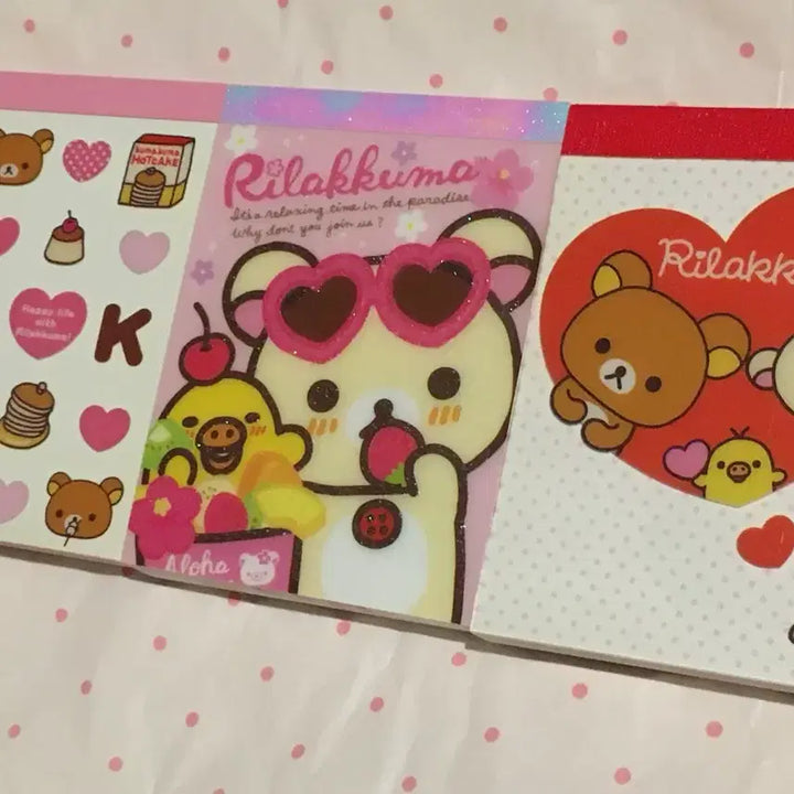 [BUNJANG] Rilakkuma Memo Pad Set / 고전 문구 리락쿠마 메모지 메모패드
