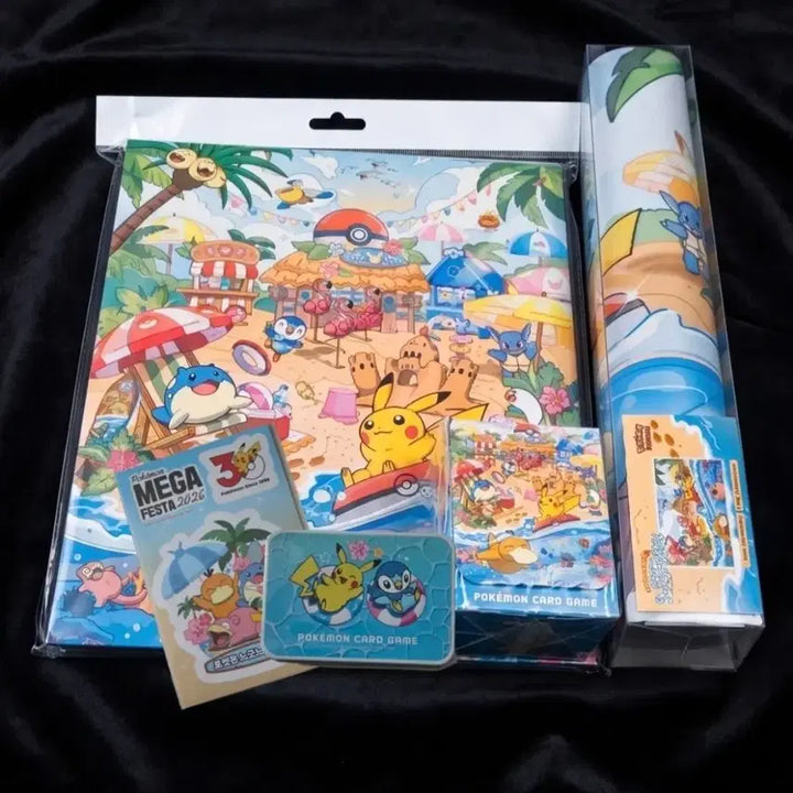 [BUNJANG] Pokemon Busan Limited Chilling Beach Full Collection Set (4 items) + Sticker / 한정)포켓몬스터 부산 한정 서플라이 칠링비치 풀 컬렉션 4종 일괄 판매+스티커