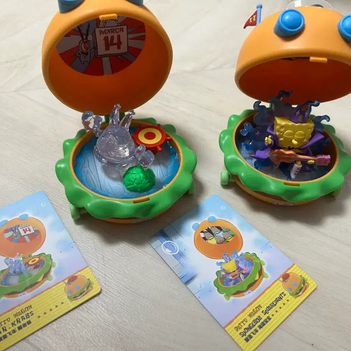[BUNJANG] Pop Mart SpongeBob Mr. Krabs Hamburger Figure Bundle Set / 팝마트 스폰지밥 집게사장 햄버거 피규어 일괄
