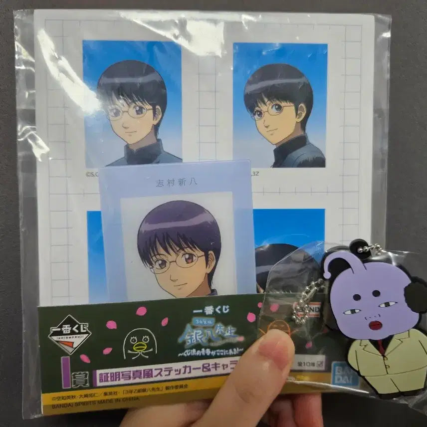[BUNJANG] Gintama: The Final Ichiban Kuji Prize I Shimura Shinpachi Proof Photo Sticker &amp; Character Card / 은혼 삼젯 제일복권 이치방쿠지 I상