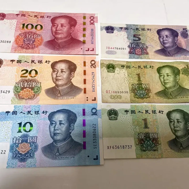 [BUNJANG] China 5th Series Renminbi 6-Piece Set (1999-2019) / 중국 제5차 인민폐 6종 세트  1999~2019년판 중국 지폐 컬렉 세계 지폐 수집