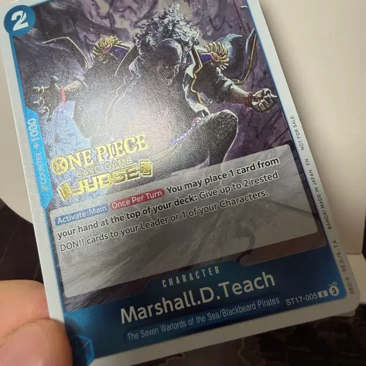 [BUNJANG] One Piece Marshall D. Teach (Blackbeard) Jersey Promo Card / [북미] 원피스 마샬 D 티치 (검은수염) 저지 프로모 카드