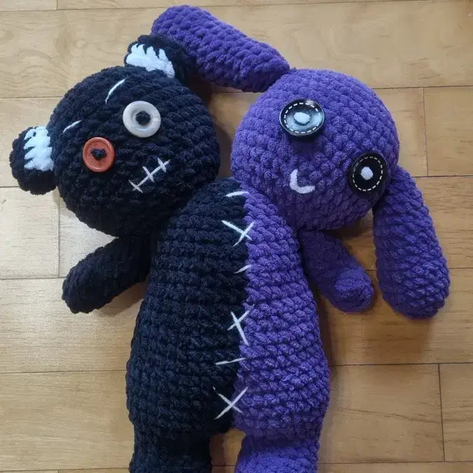 [BUNJANG] Handmade Mental Health Doll - Bear &amp; Rabbit Combination / 멘헤라 인형