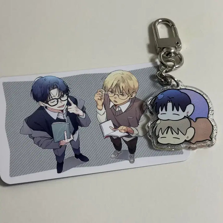 [BUNJANG] Wonroom Joojyo Nerd Elite Photocard &amp; Acrylic Keyring Bundle Set / 원룸조교님 너드엘리트 포카, 키링 일괄