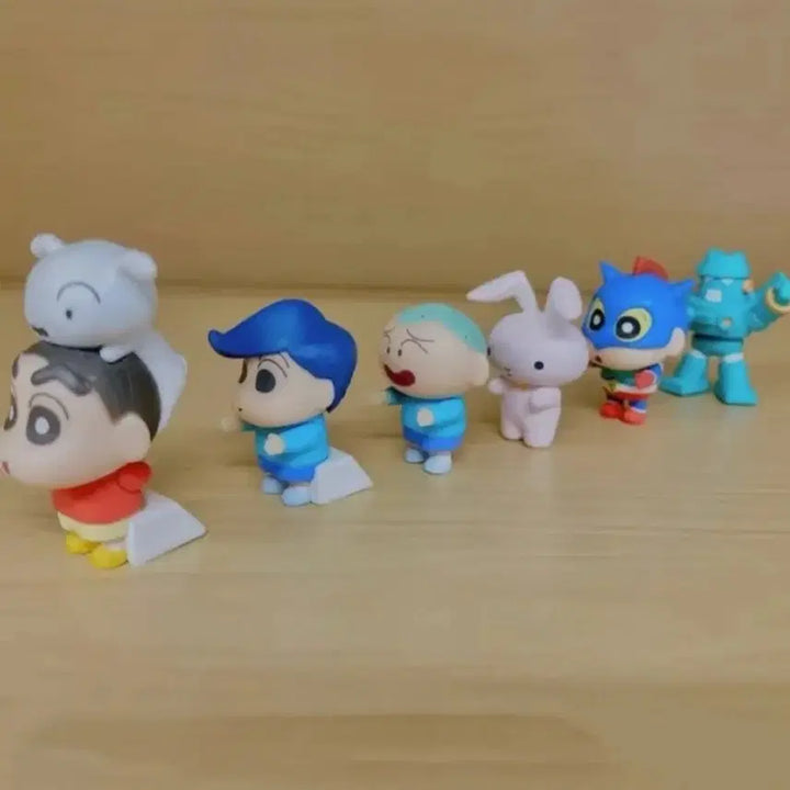 [BUNJANG] Crayon Shin-chan "Stand Tall" Figure Set (6 Types) Bundle / 짱구는 못말려 앞으로 나란히 피규어 6종 세트로 일괄판매합니다.