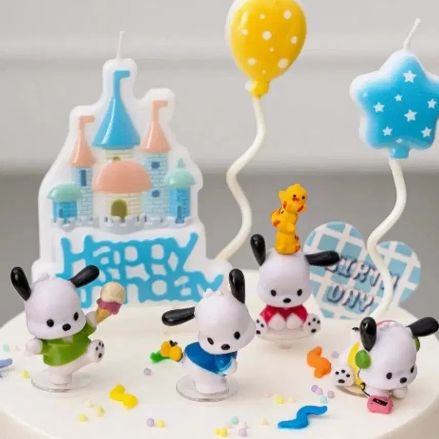 [BUNJANG] Sanrio Pochacco 5종 Set Unsealed Figure Bundle / 케이크 장식용으로도 좋은 산리오 포챠코 미개봉 피규어 5종 세트로 일괄 판매합니다.