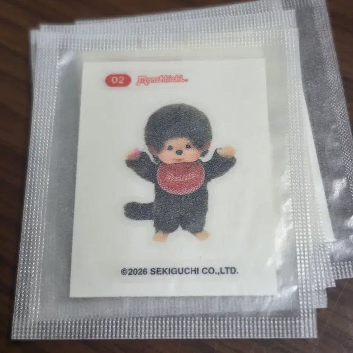 [BUNJANG] Monchhichi Strawberry Wafer Sticker / 몬치치 딸기웨하스 띠부띠부씰