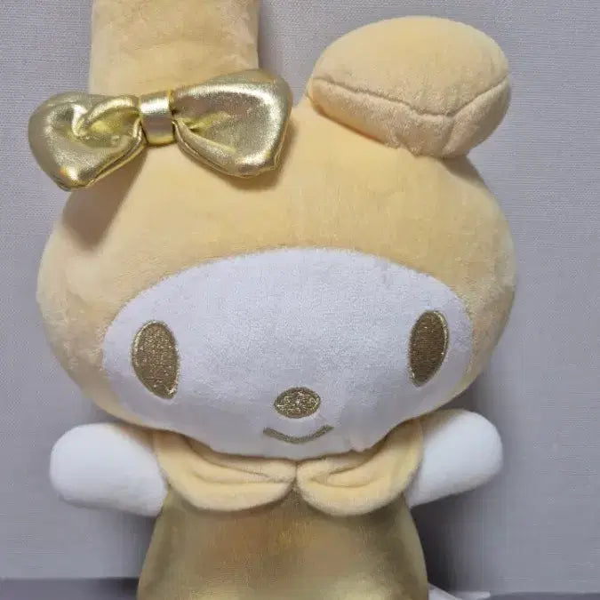 [BUNJANG] My Melody Gold Ribbon Plush Doll / 마이멜로디 골드 리본 인형