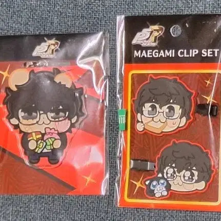 [BUNJANG] Persona 5 Royal Amamiya Ren Acrylic Keychain &amp; Hair Clip Set / 페르소나 5 로얄 주인공 부쿠부 업보 키링 머리핀 일괄 아마미야 렌
