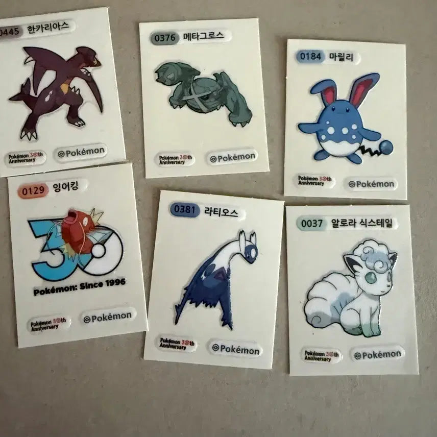 [BUNJANG] Pokemon Commemorative Stickers Bundle / 포켓몬 기념 스티커 일괄 띠부실