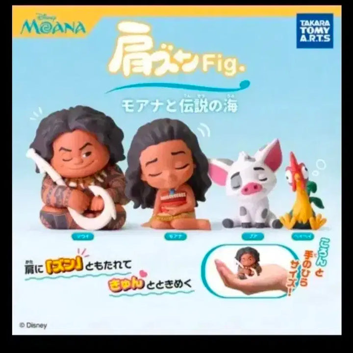 [BUNJANG] Disney Moana Shoulder Buddy Figure Bundle Set (4 Types) / (풀셋)디즈니 모아나 어깨쿵 피규어