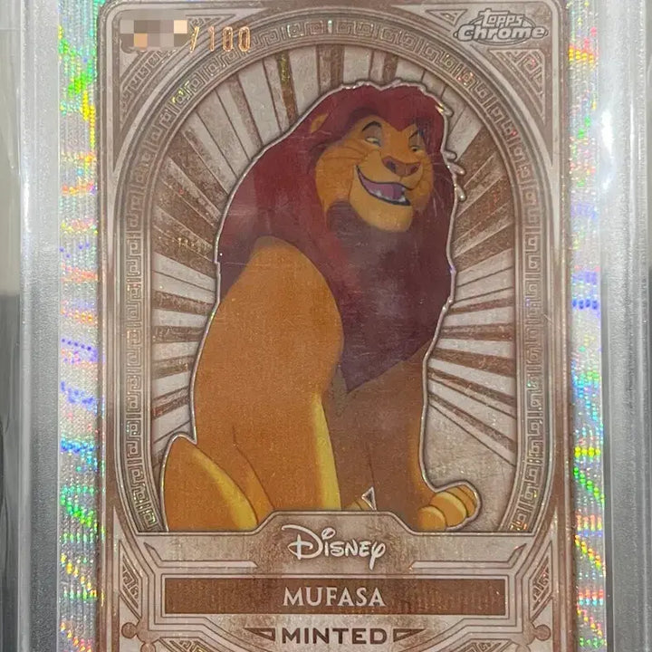 [BUNJANG] Topps Chrome Disney The Lion King Mufasa Mint 100-Limited Edition Card / 2025 탑스 크롬 디즈니 라이온킹 무파사 민트 100한정
