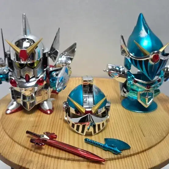 [BUNJANG] SD Gundam Metallic Blue &amp; Silver 2-Type Set / SD 건담 메탈릭 블루 실버 2종 세트