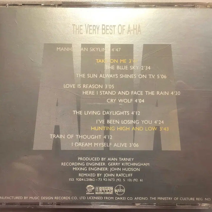 [BUNJANG] A-ha Take On Me CD / a-ha 테이크 온 미 CD 아하 Aha 모튼하켓 A-ha 모튼 하켓  AHA A-HA Aha