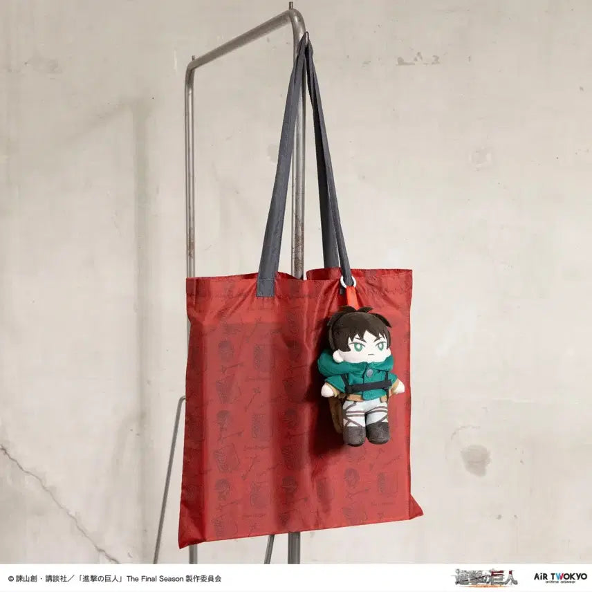 [BUNJANG] Attack on Titan Eren Plush Eco Bag (Sealed) / 미개봉) 진격의거인 에렌 봉제인형 에코백