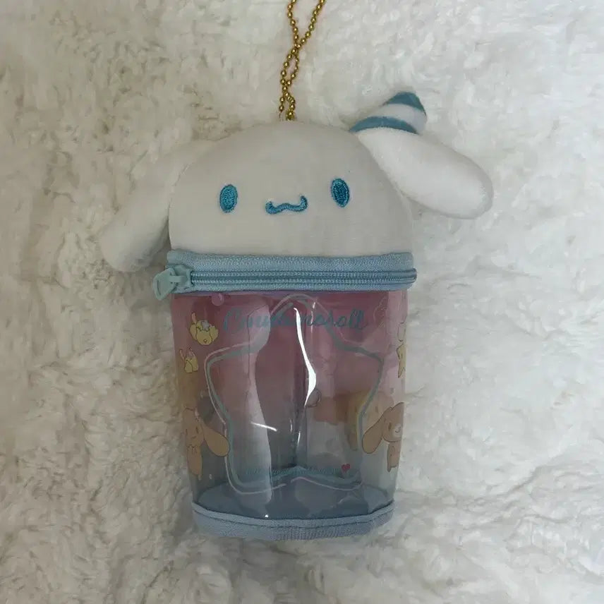 [BUNJANG] Sanrio Cinnamoroll Transparent Round Pouch / 산리오 시나모롤 투명 원형 파우치