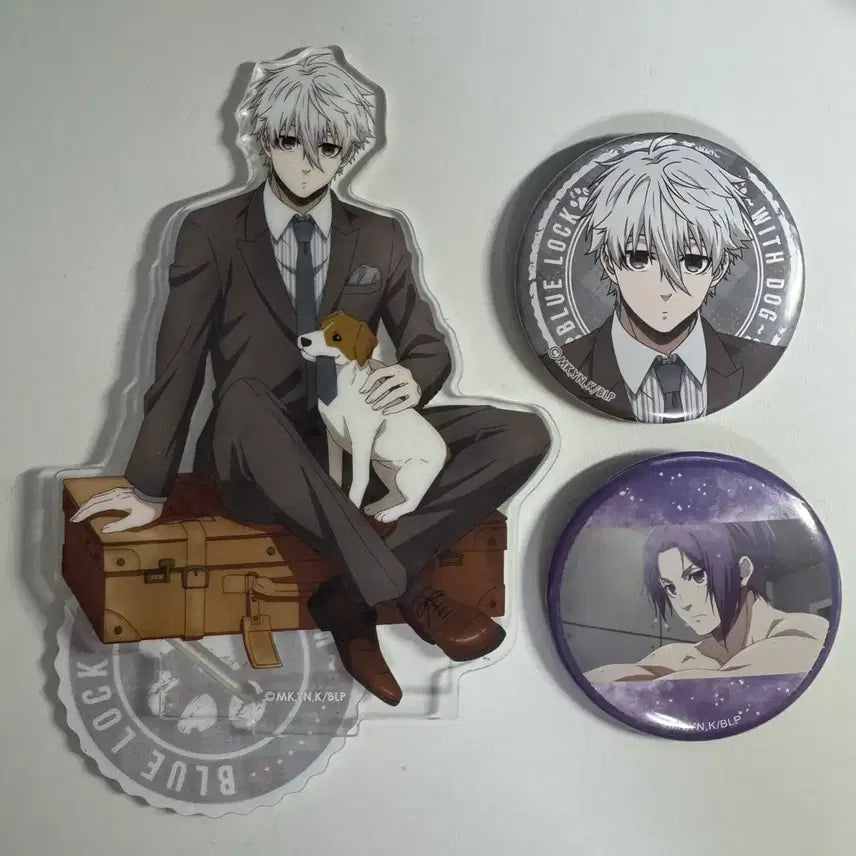 [BUNJANG] Blue Lock Nagi Acrylic Stand &amp; Button Badge Set / 덤개많음)블루록 나기 아크릴+캔뱃지