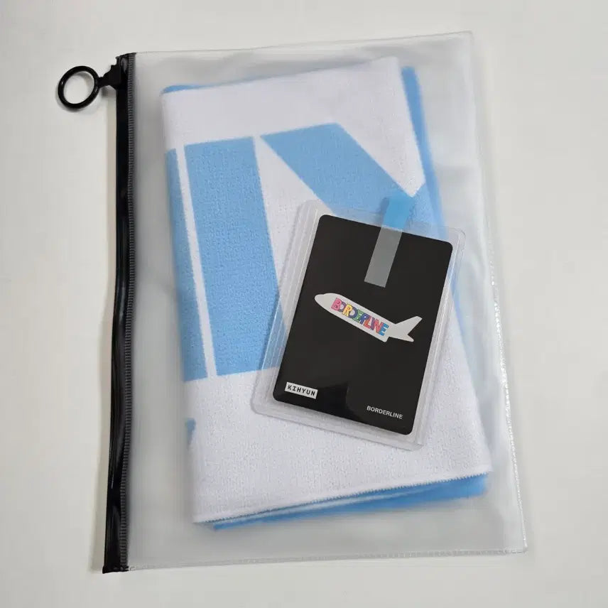 [BUNJANG] MONSTA X Kihyun Borderline Soundcheck Slogan + Official Photocard / 몬스타엑스 기현 보더라인 사녹 슬로건 + 공방 포카