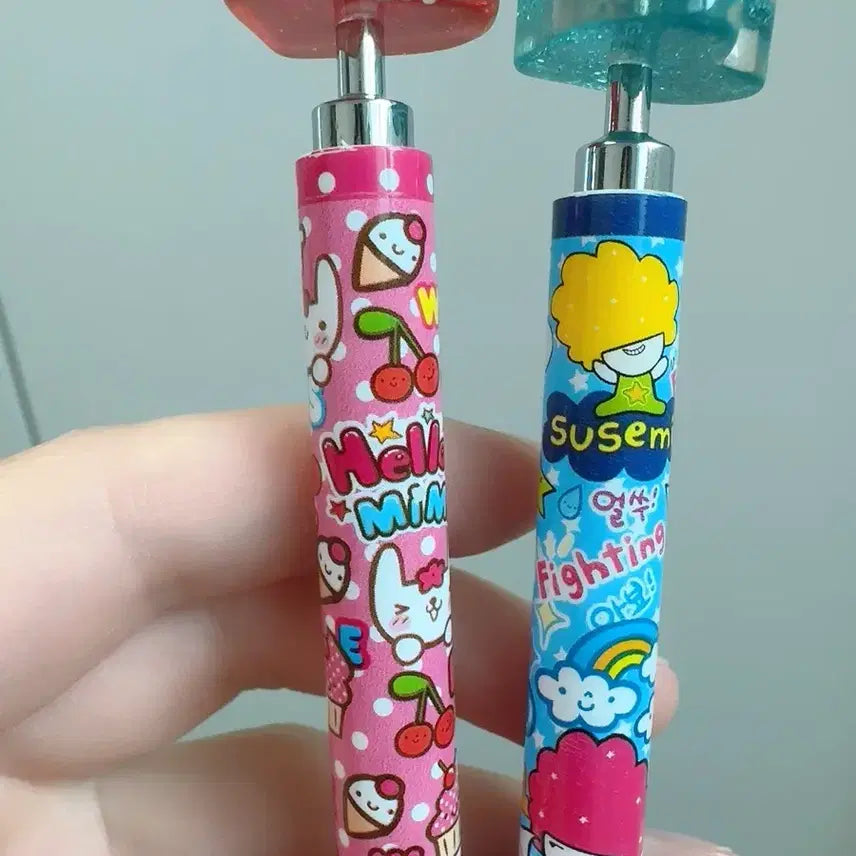 [BUNJANG] Character Heart Ballpoint Pen / [고전문구] 캐릭터 하트 볼펜