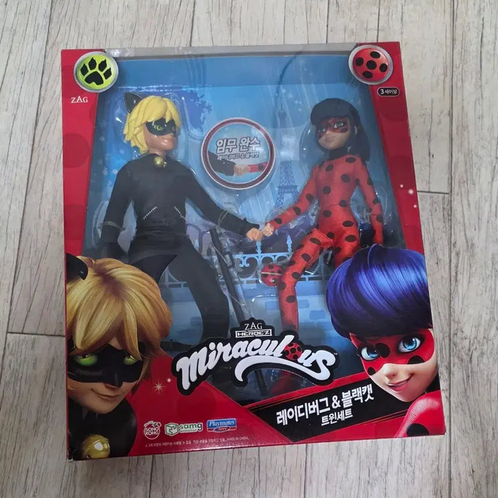 [BUNJANG] Ladybug &amp; Black Cat Plush Toy Figure / 8월초까지판매/오늘만)레이디버그 블랙캣 인형 피규어