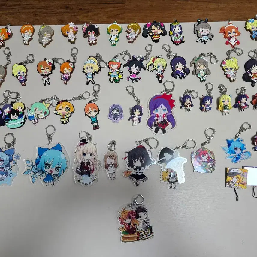[BUNJANG] Love Live! Touhou Project Ranma Golden Mosaic Character Keyring Bundle Set / 캐릭터 키링 세트 일괄 판매합니다
