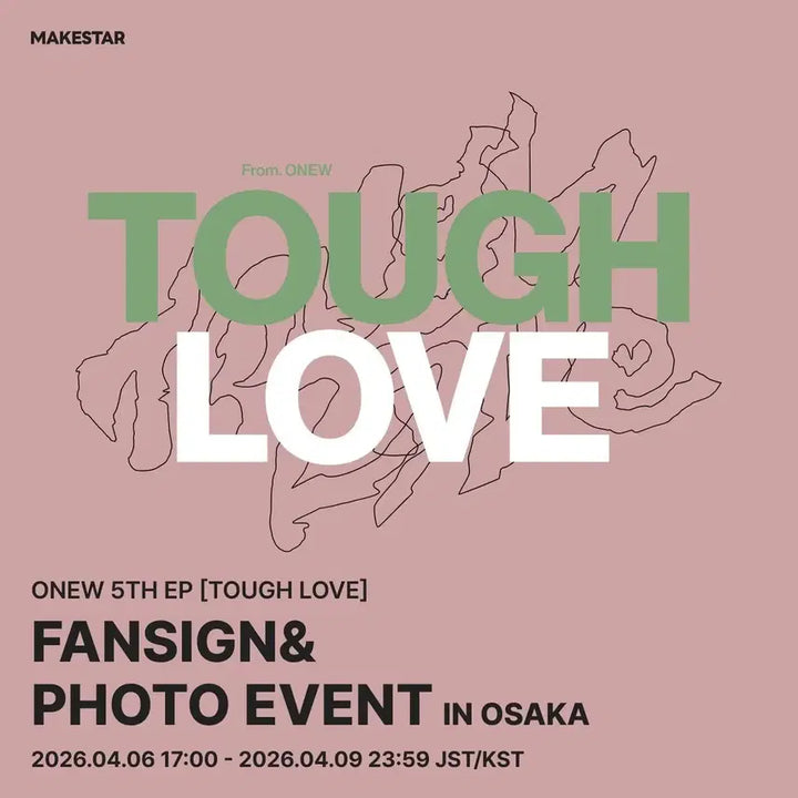 [BUNJANG] ONEW 5th EP TOUGH LOVE Osaka Fan Sign POB Photocard / 온유 ONEW 5TH EP TOUGH LOVE 오사카 팬사인회 미공포 양도합니다