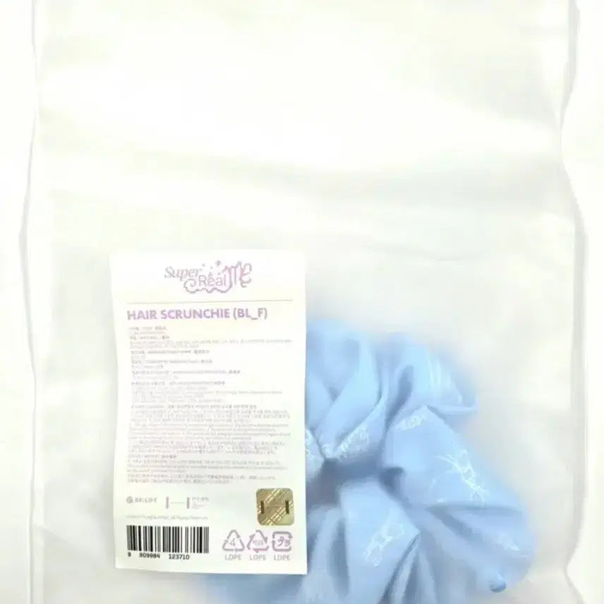 [BUNJANG] ILLIT Super Real Me Hair Scrunchie Blue / 아일릿 슈퍼 리얼 미 헤어 스크런치 블루