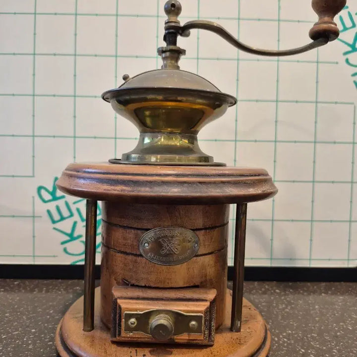 [BUNJANG] 19th-20th Century French "Round Pillar" Top Hand Coffee Mill / 2>프랑스 원통형 탑 핸드밀