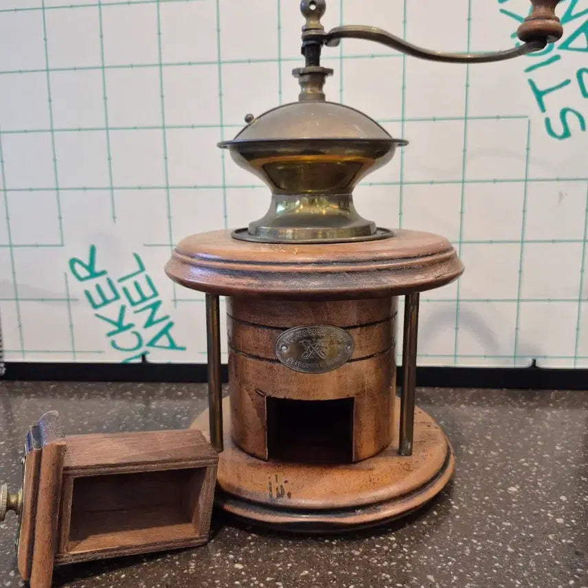 [BUNJANG] 19th-20th Century French "Round Pillar" Top Hand Coffee Mill / 2>프랑스 원통형 탑 핸드밀