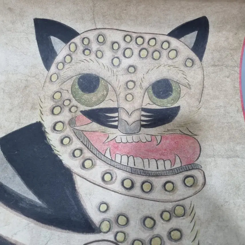 [BUNJANG] Korean Folk Painting Tiger Art / 민화 호랑이 그림. 가로48.5 세로 74