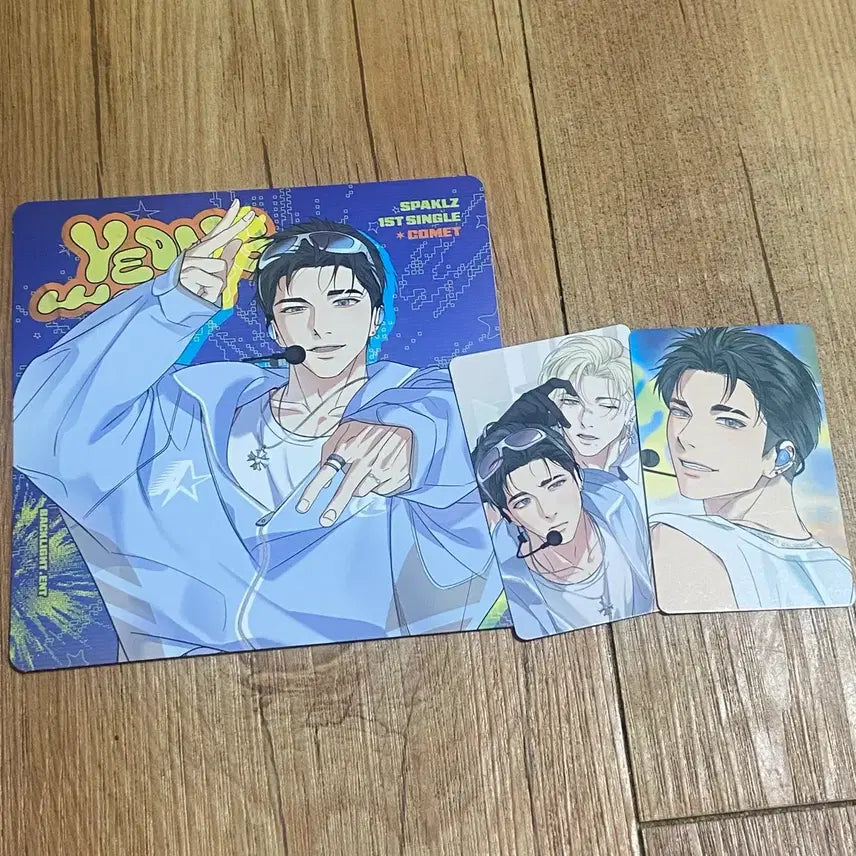 [BUNJANG] Resin Sparkles Backlight Signature Postcard + Photocard Set / 레진 스파클즈 백라이트 시그 엽서+ 포카