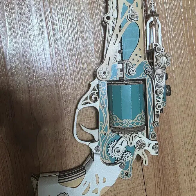 [BUNJANG] Wooden Gun Steampunk Revolver Assembly Kit / 우든건 스팀펑크 리볼버 조립완성품