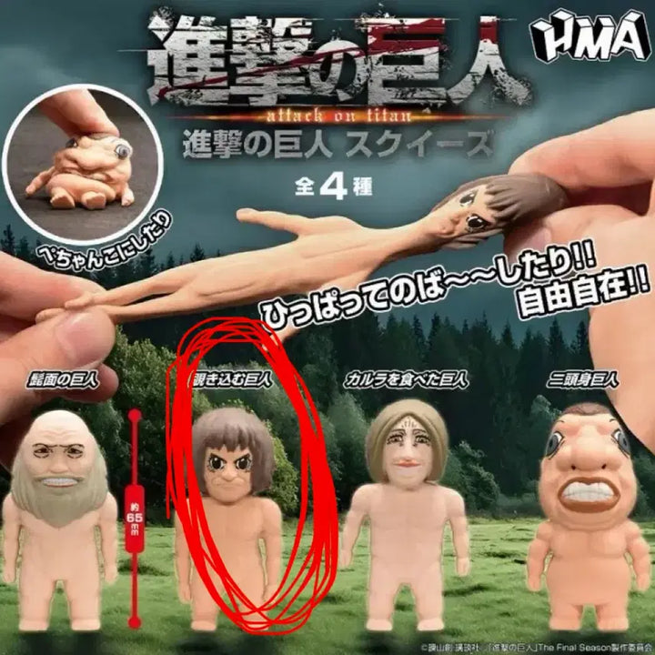 [BUNJANG] Attack on Titan Squeeze (Mallow) Gacha Chorongi / 진격의 거인 스퀴즈(말랑이) 가챠 초롱이