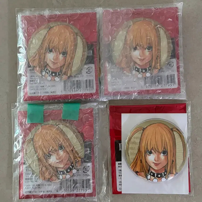 [BUNJANG] Death Note Misa Pop-up Can Badge Bundle Set (4 Pieces) / 일괄)데스노트 미사 팝업 캔뱃지 4개