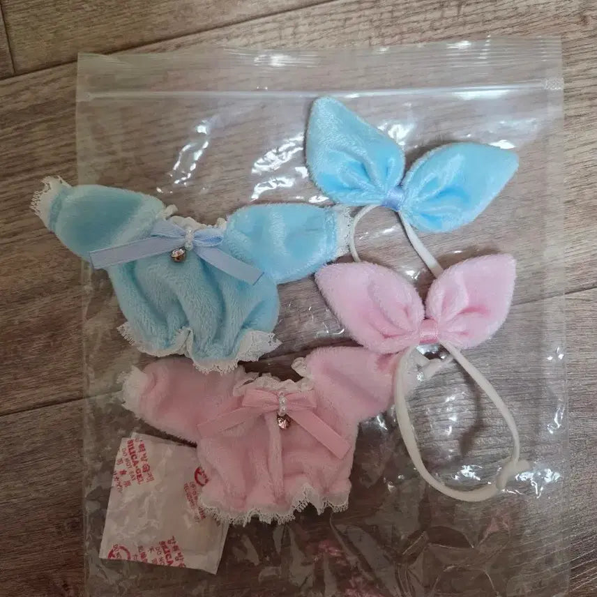 [BUNJANG] 10cm Doll Clothes - Sky Blue &amp; Strawberry - Domestic Wardrobe Set / 10cm 인형옷 국내옷장 뽀작분내 원가이하 양도