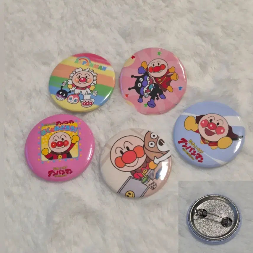 [BUNJANG] Anpanman 5-Piece Badge Set / 호빵맨 뱃지 5종세트