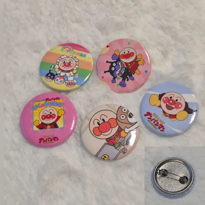 [BUNJANG] Anpanman 5-Piece Badge Set / 호빵맨 뱃지 5종세트