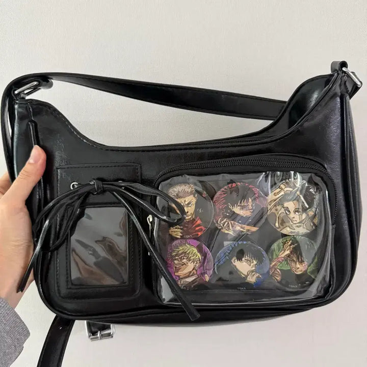 [BUNJANG] Jujutsu Kaisen Ita Bag with 6 Limited Edition Shonen Jump Badges / [1회착용] 주술회전 이타백