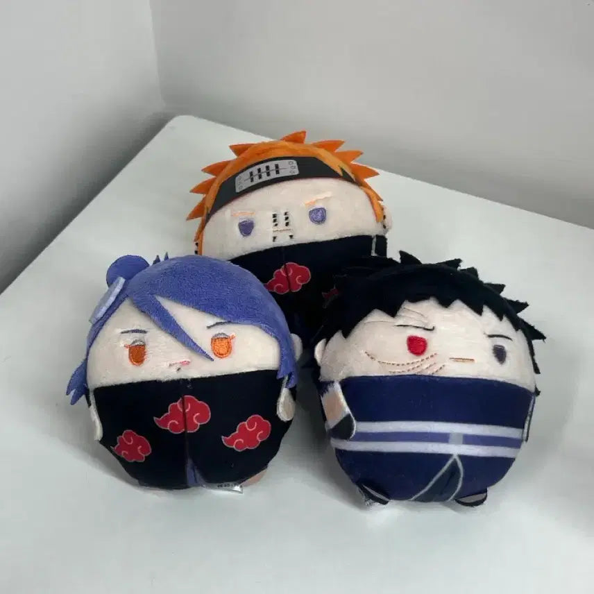[BUNJANG] Naruto Fuwa Coro Ring Obito, Kakashi, Konan Plush Set / 나루토 후와코로링 오비토 카카시 코난