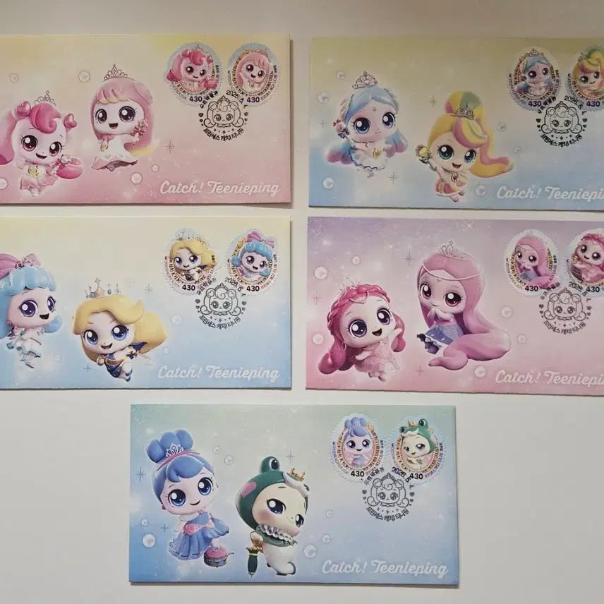 [BUNJANG] Catch! Teenieping First Day Cover &amp; Maximum Card Bundle Set / 캐치! 티니핑 우표 초일봉투, 맥시멈카드 일괄