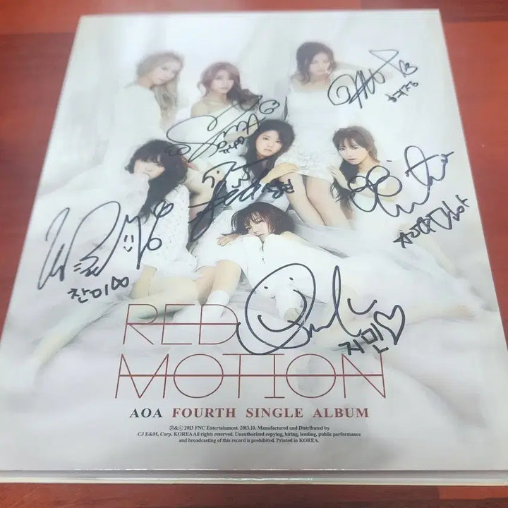 [BUNJANG] AOA Red Motion 4th Single Signed Album / AOA RED MOTION 4집 싱글 싸인앨범