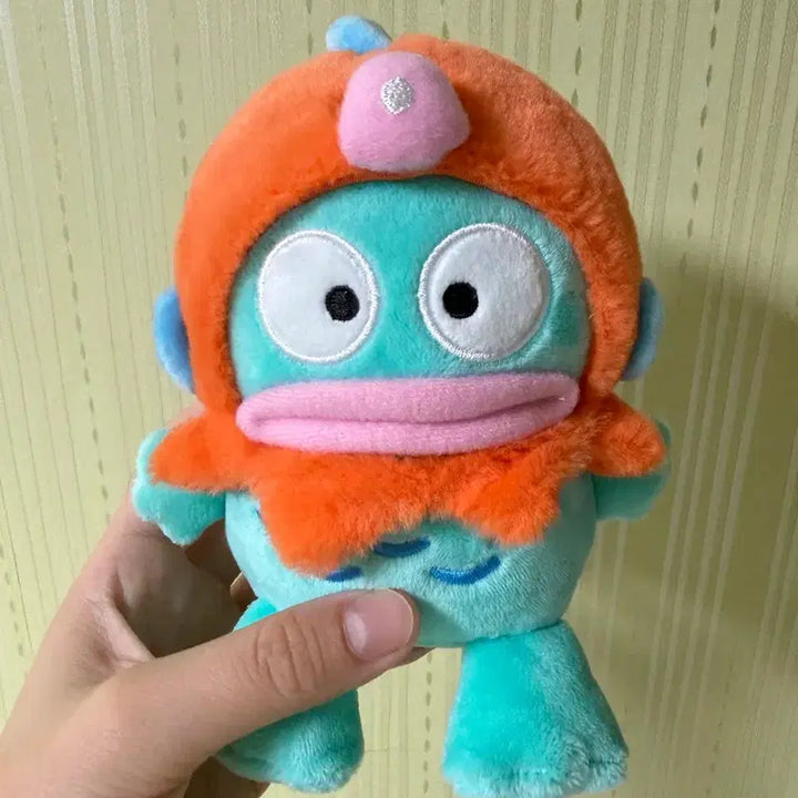 [BUNJANG] Sanrio Hangyodon Original Plush Keychain (Sakura Hat) / 한교동 일본정품 인형키링