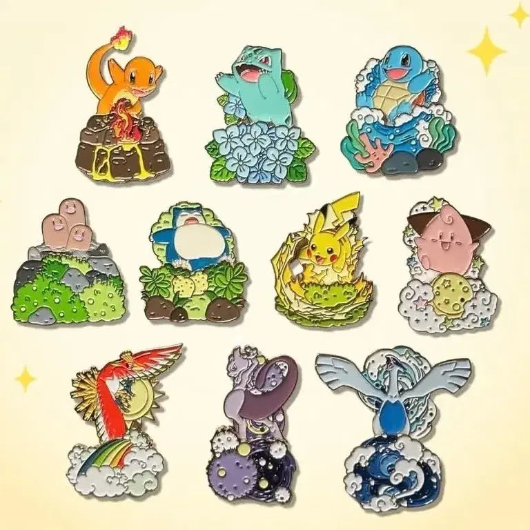 [BUNJANG] Isak Toast Pokemon Pins Charmander Lugia / 이삭토스트 포켓몬 뱃지 파이리 루기아