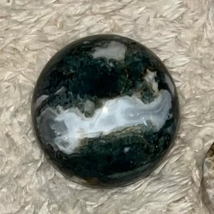 [BUNJANG] Natural Moss Agate Sphere / 천연원석 모스 아게이트 이끼마노 스피어 수정 구 원석 돌 스톤