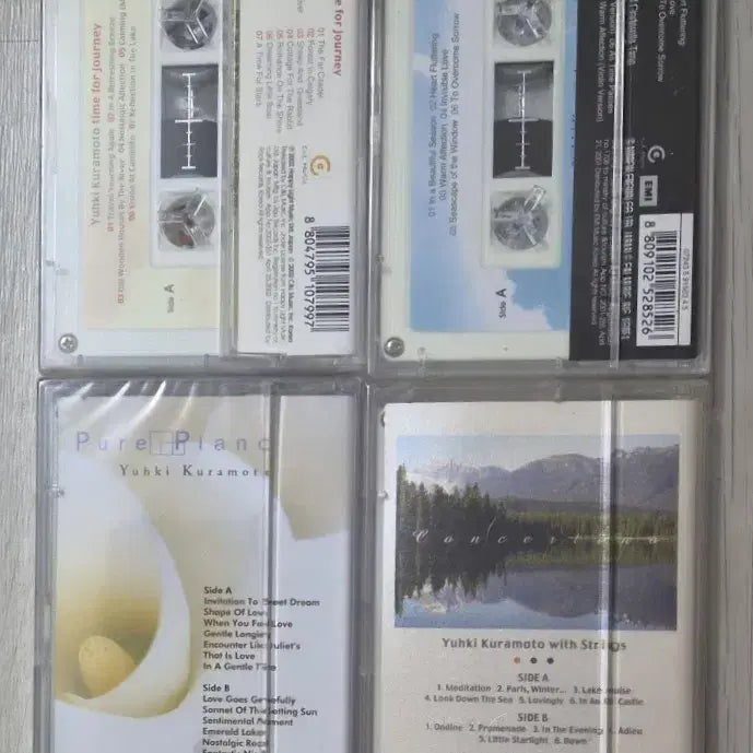 [BUNJANG] Yuhki Kuramoto 4-Album Set (Unsealed Cassette Tapes) / 유키 구라모토 4장 (미개봉 카세트테이프)