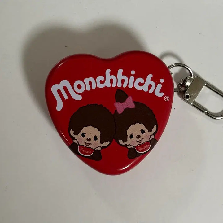 [BUNJANG] Monchhichi Dubai Heart Choco Tin Keychain (Red) / 몬치치 두바이 하트초코틴 키링 (빨강)