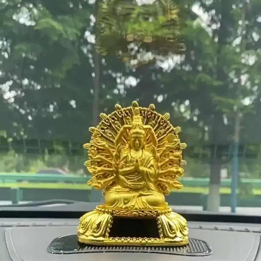 [BUNJANG] Solar Powered Thousand-Armed Guanyin Bodhisattva Statue for Car / 차량용 태양광 천수관음 보살상