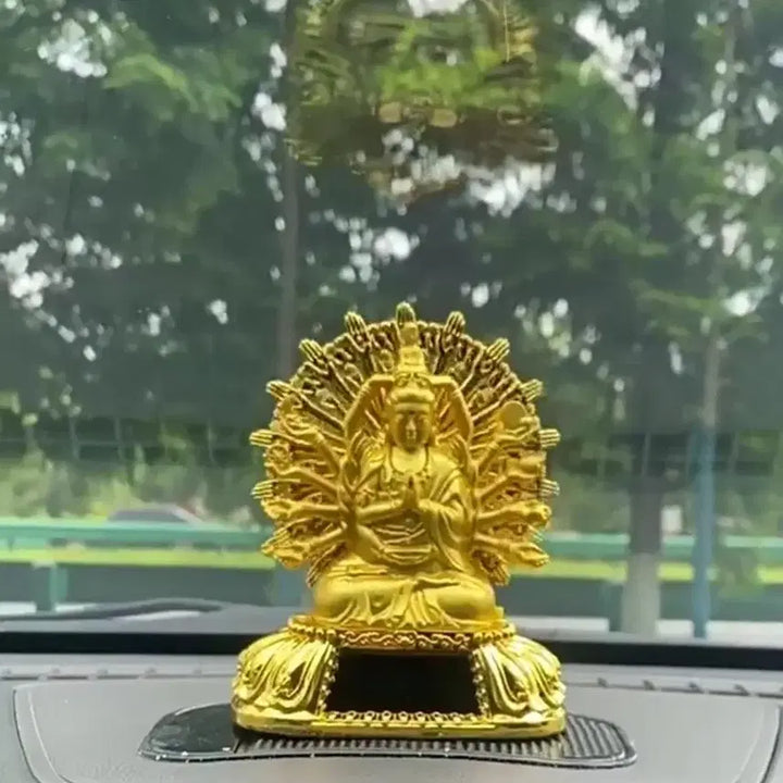 [BUNJANG] Solar Powered Thousand-Armed Guanyin Bodhisattva Statue for Car / 차량용 태양광 천수관음 보살상