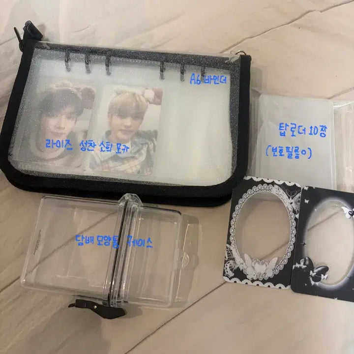 [BUNJANG] RIIZE Sungchan Sohee Photocard Bundle Set A6 Black Binder Toploader Photocard Case / [일괄판매] 라이즈 성찬 소희 포카 A6 검정 바인더 탑로더 포카통 케이스