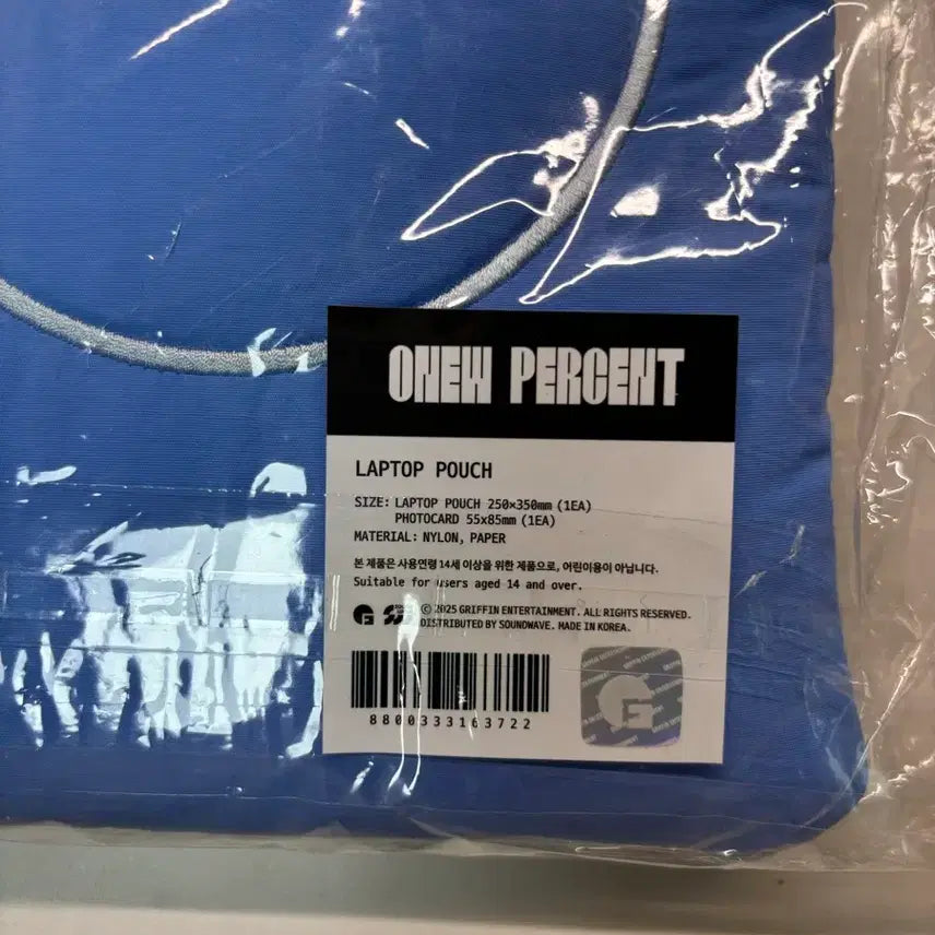 [BUNJANG] ONew Percent Laptop Pouch Japan Only Photocard Included / 온유 퍼센트 랩탑 노트북 파우치 재팬온리 포카포함